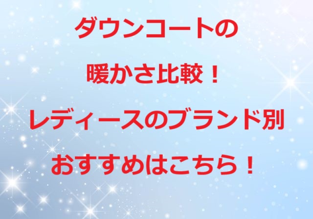 ダウン ストア コート 暖か さ 比較